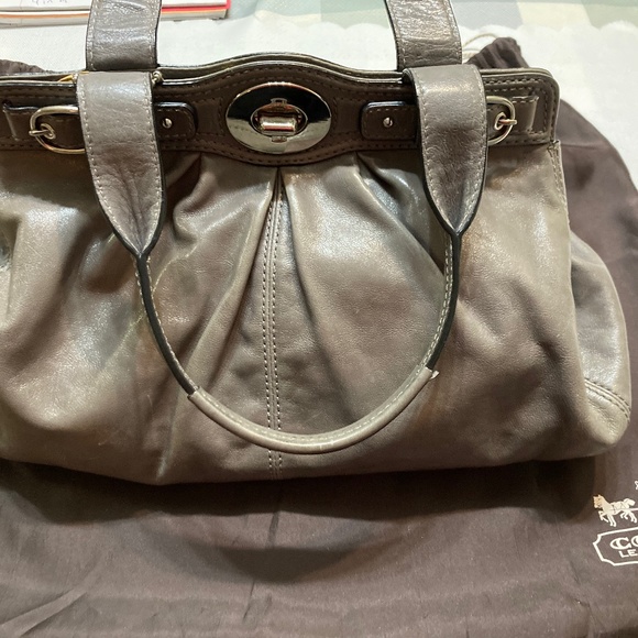 Coach garnet turnlock satchel with dust bag *great condition - Picture 1 of 7